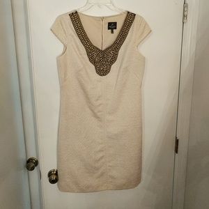 Adrianna Papell Embellished Woven Sheath Dress, 8